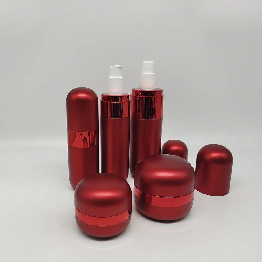 Empty Plastic Bottle Cream Jar Set for Luxury High Quality Cosmetic Packaging
